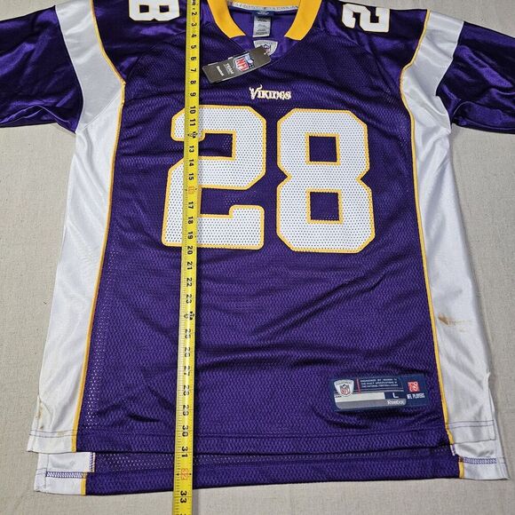 Reebok On Field Minnesota Vikings Adrian Peterson #28 Jersey Size L NWT *FLAWED* - Picture 9 of 9